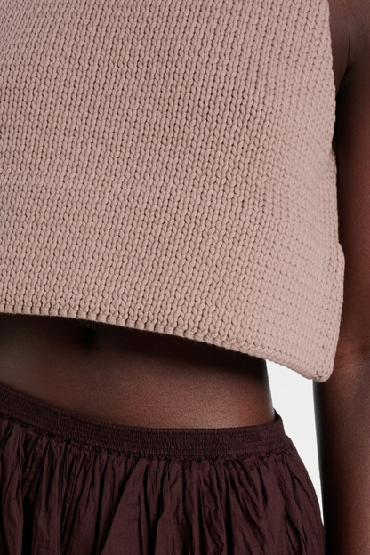 Chrisop Turtleneck Tank Top - Chocolate