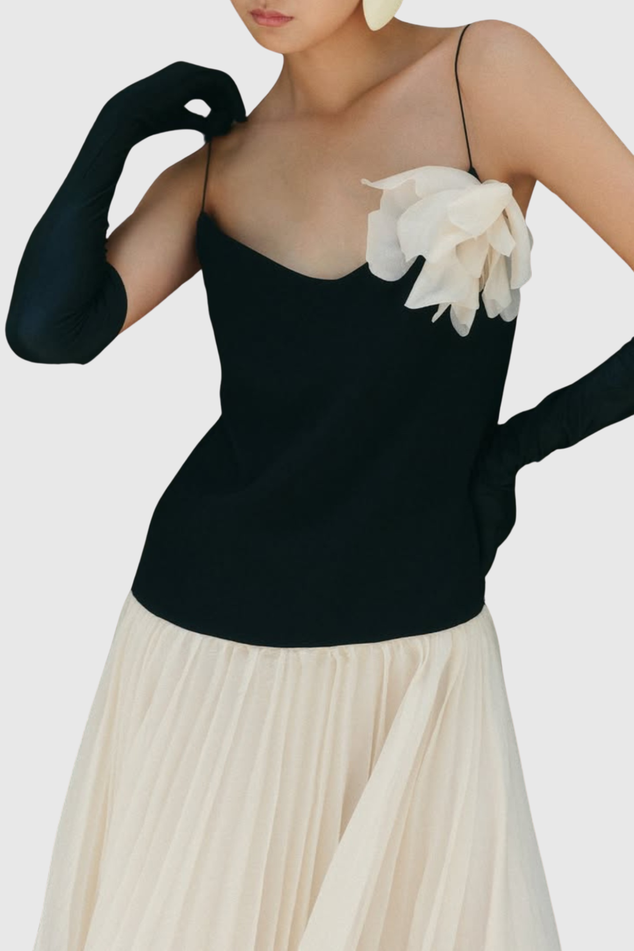 Cinzia Flower Pleated Maxi Dress