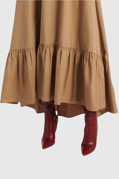 Clarrisa Ruffled Strapless Maxi Dress