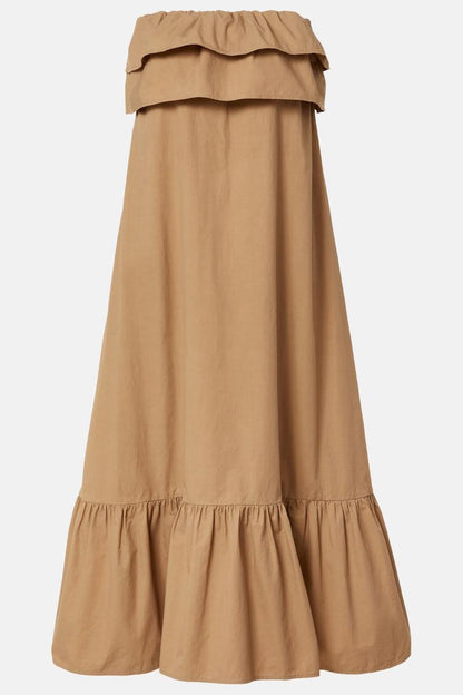 Clarrisa Ruffled Strapless Maxi Dress