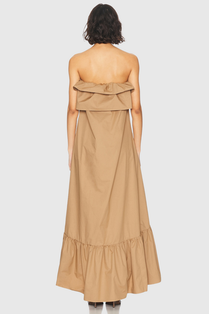 Clarrisa Ruffled Strapless Maxi Dress