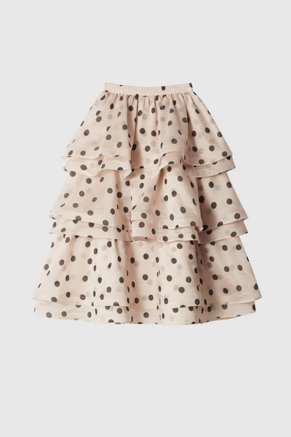 Colette Polka Dot Ruffle Skirt Two Piece Set