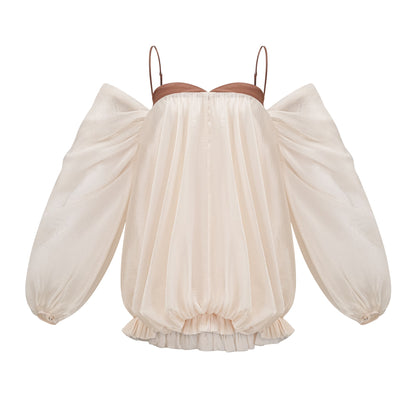 Laura puffy-design mini dress