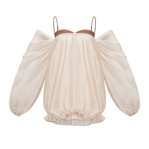 Laura puffy-design mini dress