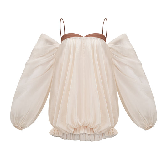 Laura puffy-design mini dress