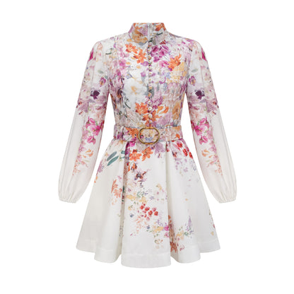 Bianca floral-print mini dress