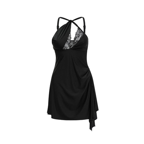 Juana lace-detail asymmetric mini dress (US Only)