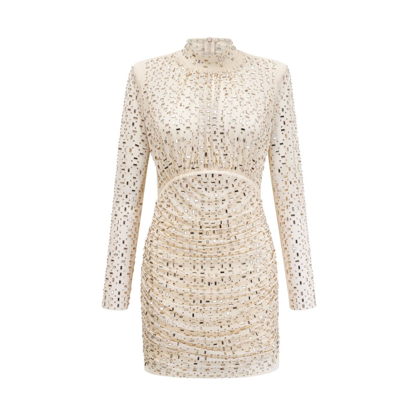 Noémie crystal-embellished draped mini dress (US Only)