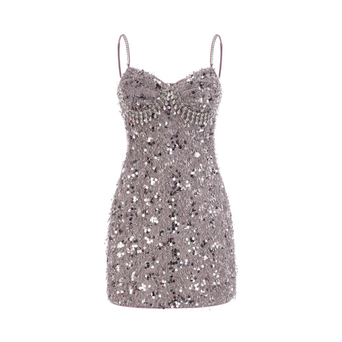 Lucena purple embellished mini dress (US Only)
