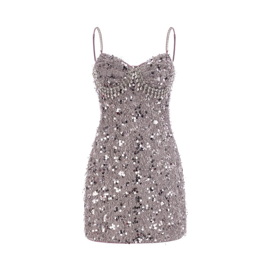 Lucena purple embellished mini dress (US Only)