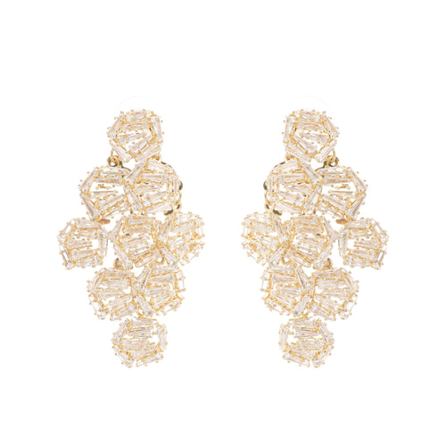 Ariane geometric crystal earrings