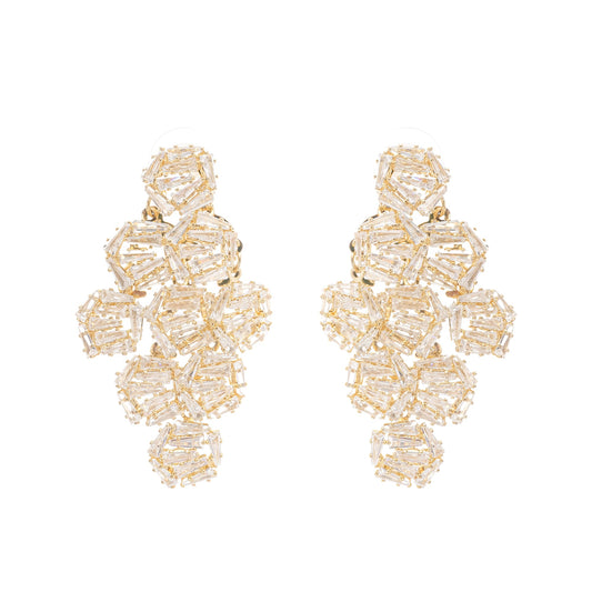 Ariane geometric crystal earrings