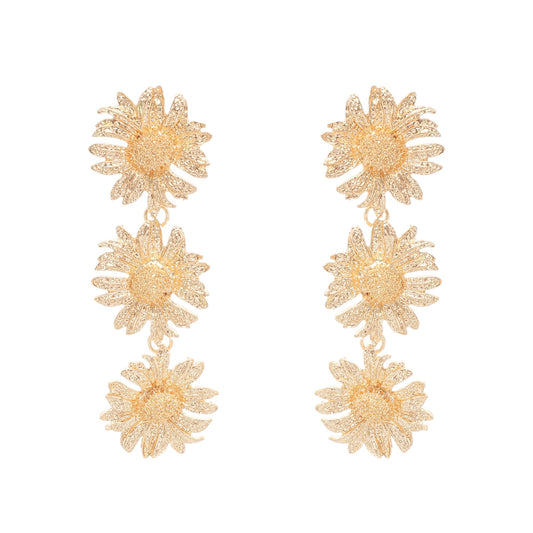 Eléonore sunflower dangle earrings