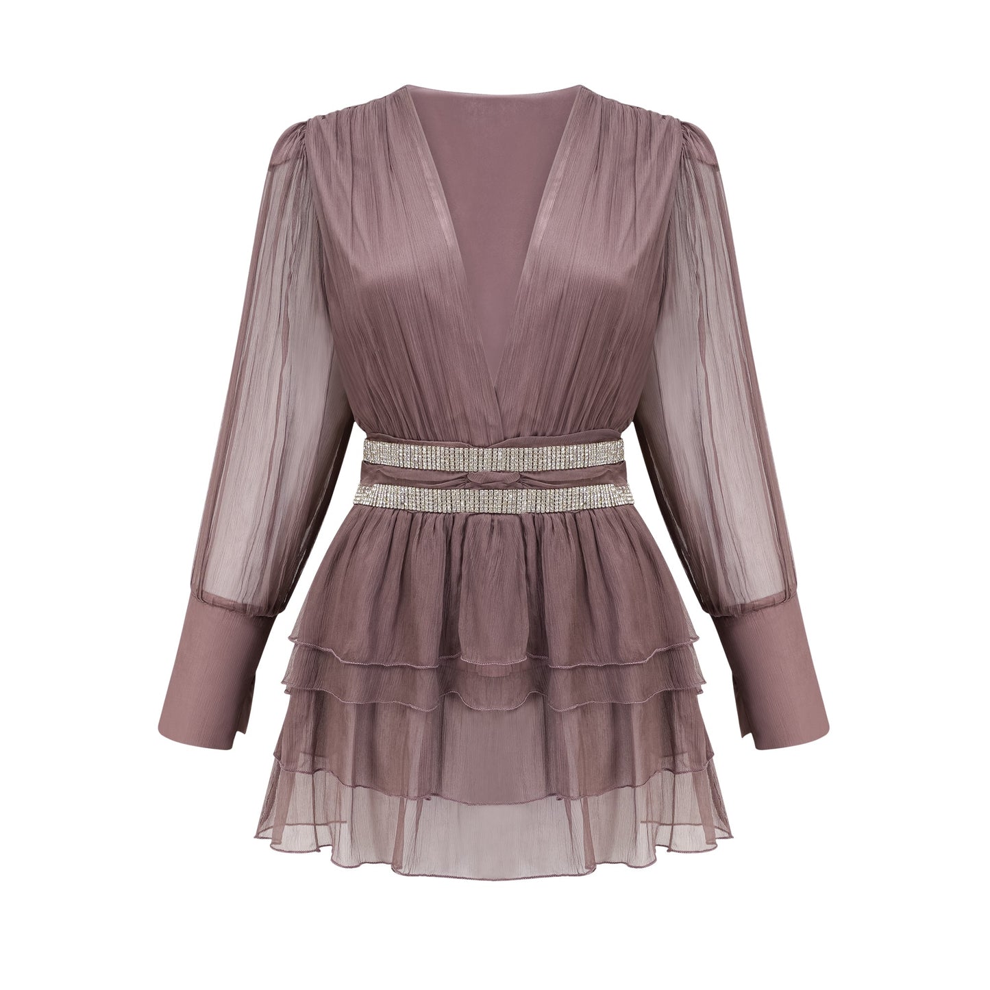 Ellica crystal-embellished silk mini dress (US Only)