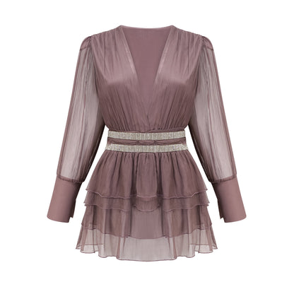Ellica crystal-embellished silk mini dress (US Only)