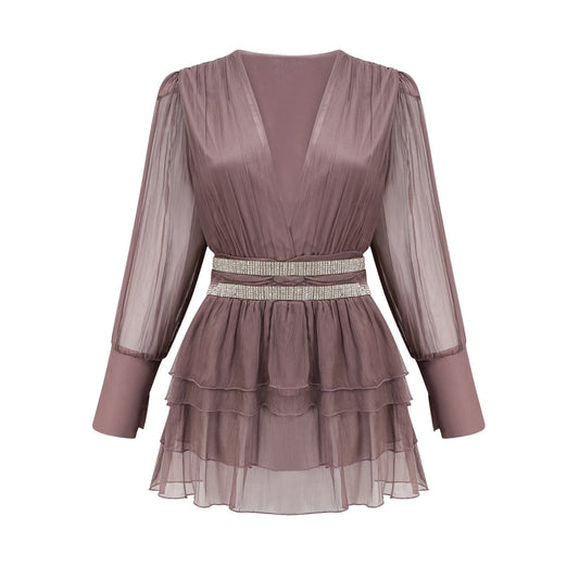Ellica crystal-embellished silk mini dress (US Only)