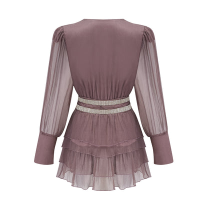 Ellica crystal-embellished silk mini dress (US Only)