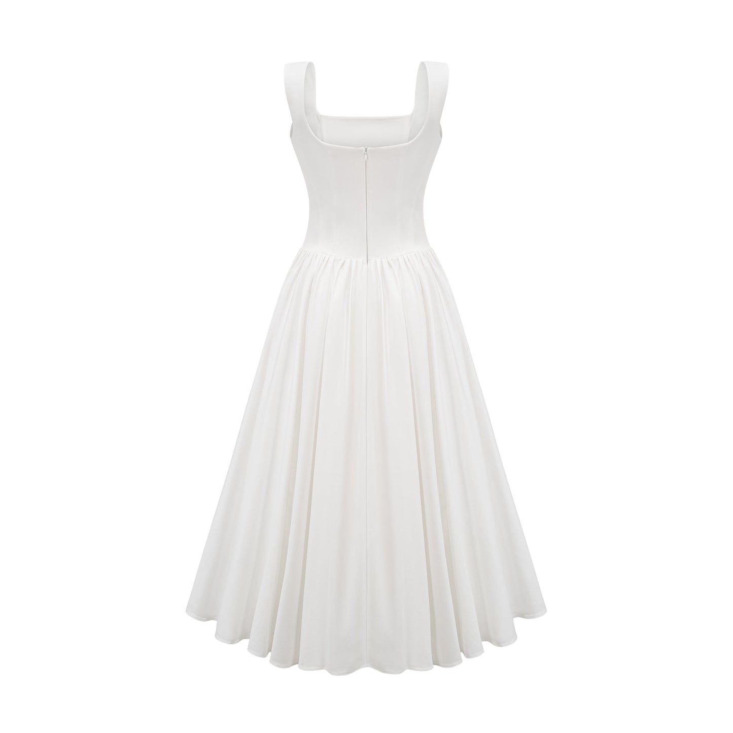 Sadie white pleated corset gown dress (US Only)