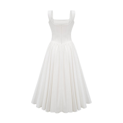 Sadie white pleated corset gown dress (US Only)