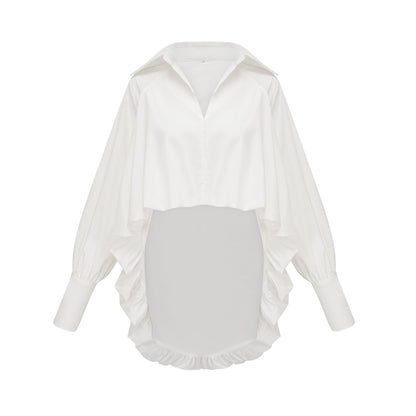 Marion high-low puffed shirt