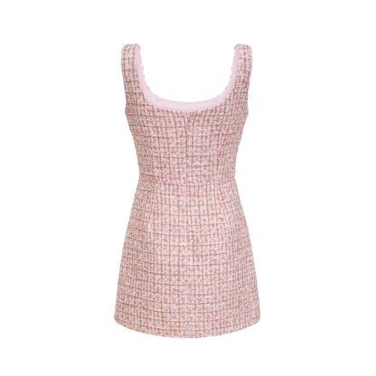 Aoife pink embellished tweed mini dress (US Only)
