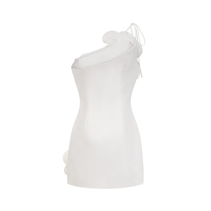 Liane floral off-shoulder mini dress in White