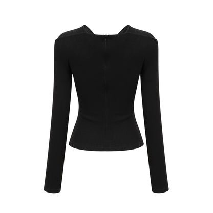 Clarabelle gathered-effect cut-out top