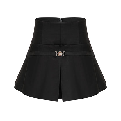 Margaux black top & skirt matching set