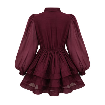Élodie tiered flared mini dress in Red (US Only)