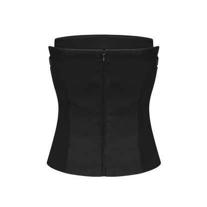 Margaux black top & skirt matching set