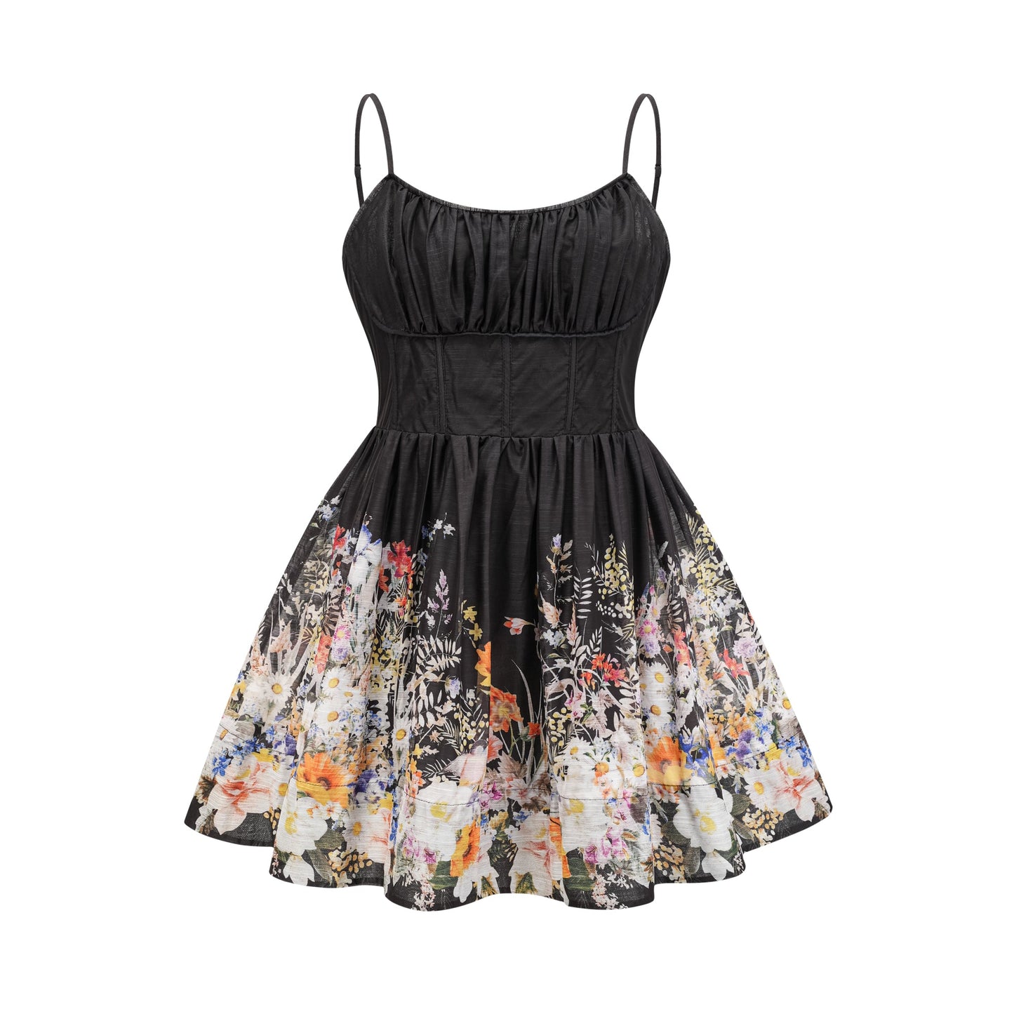 Valentia floral-print ruched mini dress (US Only)