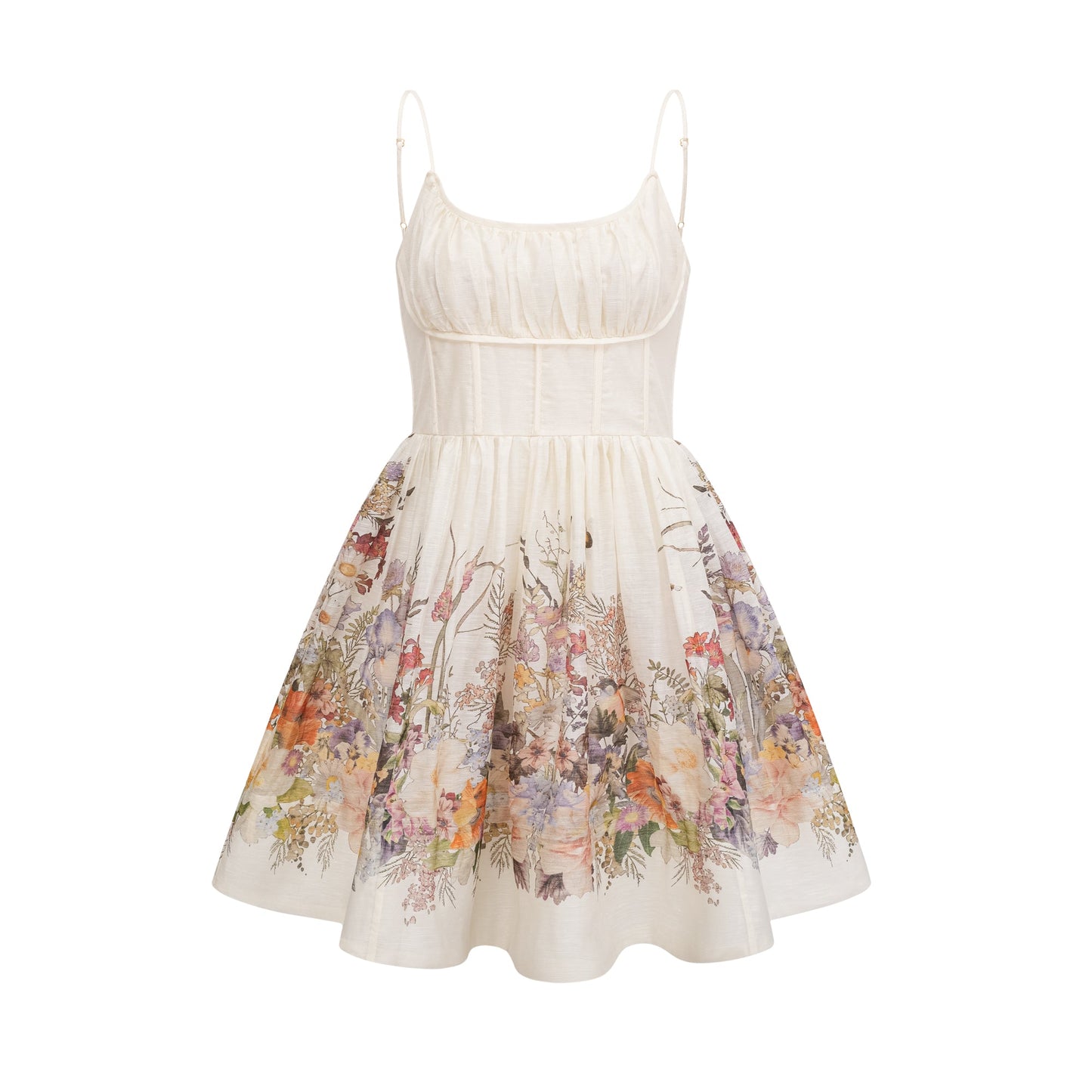 Valentia floral-print ruched mini dress (US Only)
