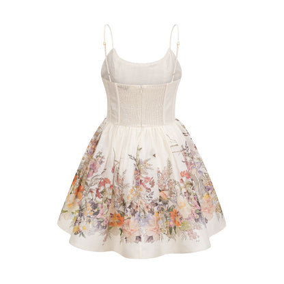Valentia floral-print ruched mini dress (US Only)