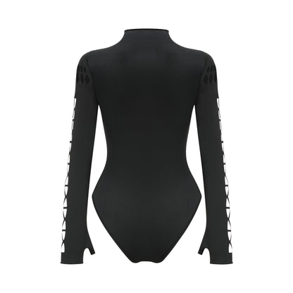Capriana long-sleeved cut-out bodysuit