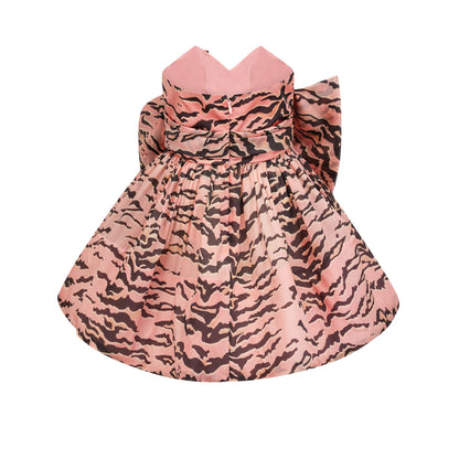 Lillie bow-detail flared mini dress (US Only)