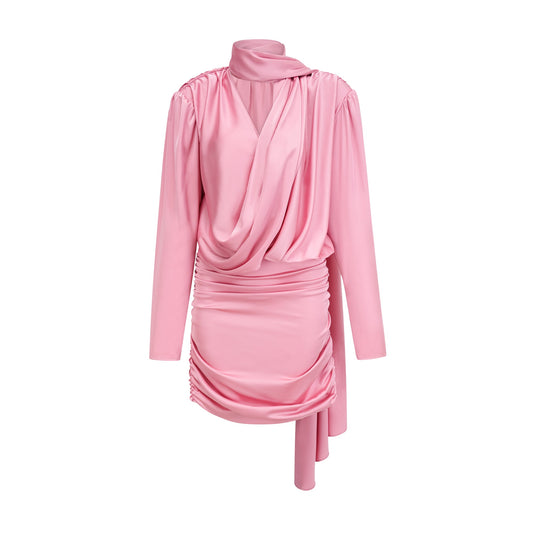 Aélis draped ruched satin mini dress (US Only)