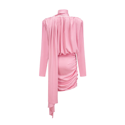 Aélis draped ruched satin mini dress (US Only)