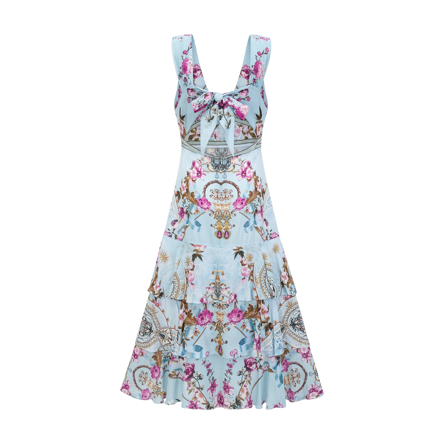 Victoire floral-printed midi dress