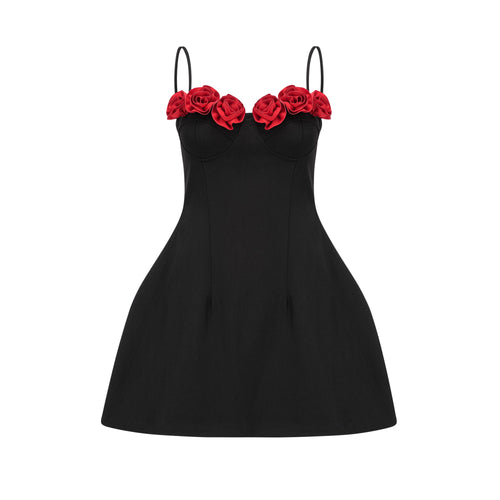 Pauline faux-flower mini dress (US Only)