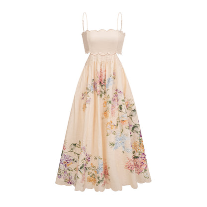 Joséphine floral-print cut-out midi dress