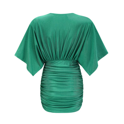 Yvette ruched V-neck mini dress (US Only)