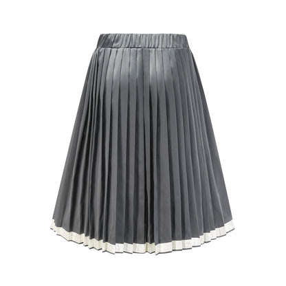Rosalie color-blocked pleated skirt