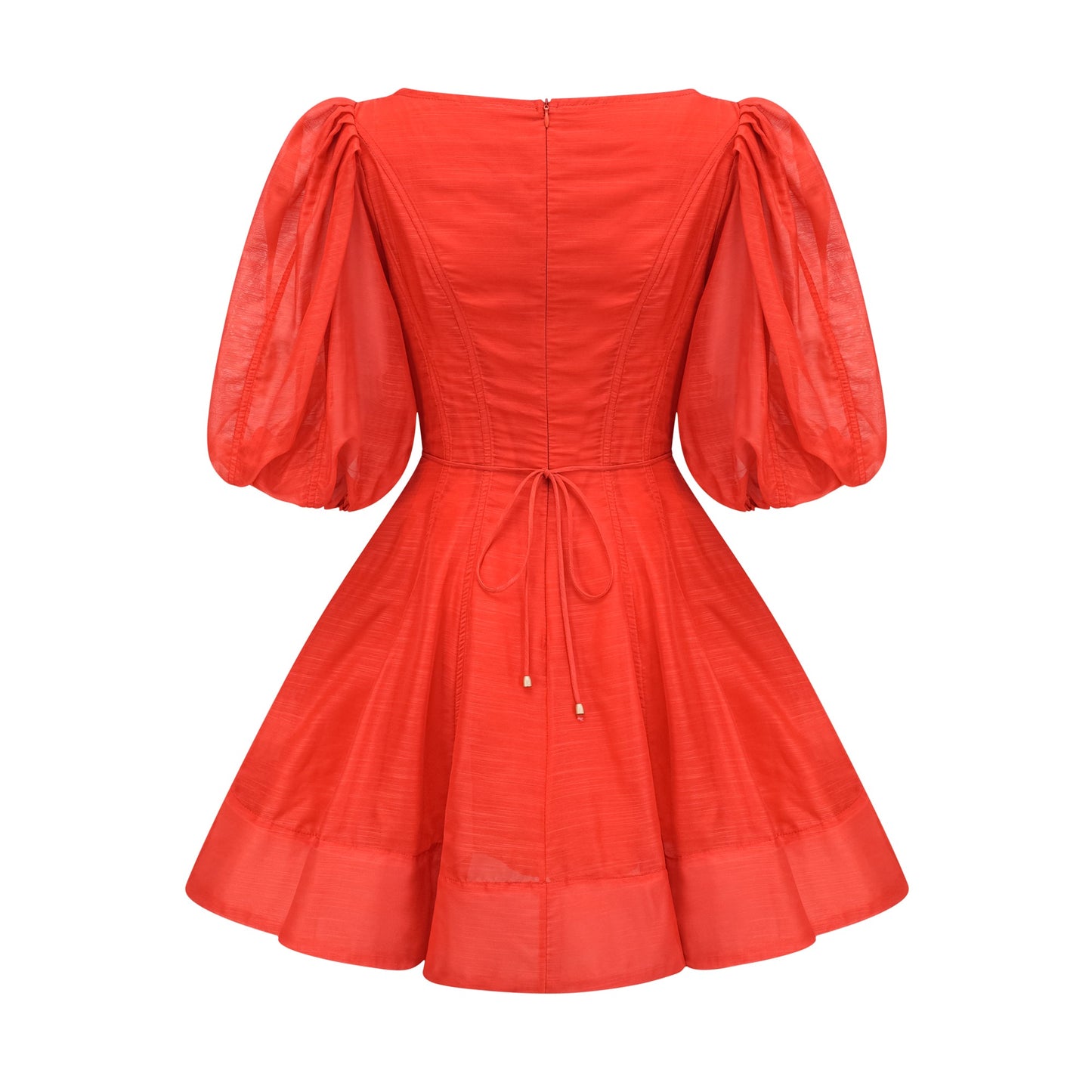 Allie puff-sleeved belted mini dress (US Only)