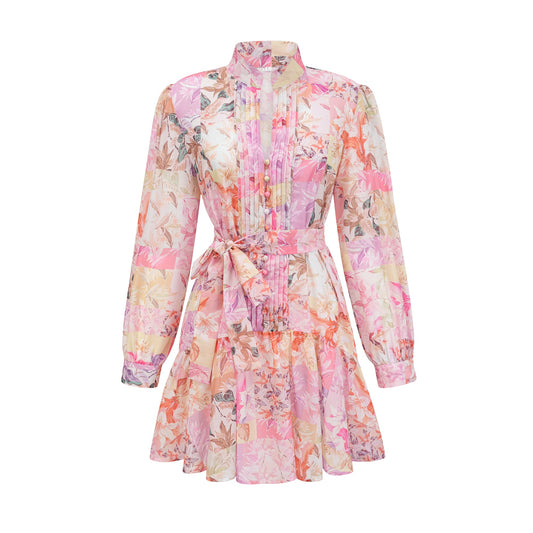 Honorine floral-print flared mini dress（US Only）