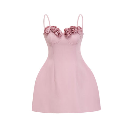 Pauline faux-flower mini dress (US Only)