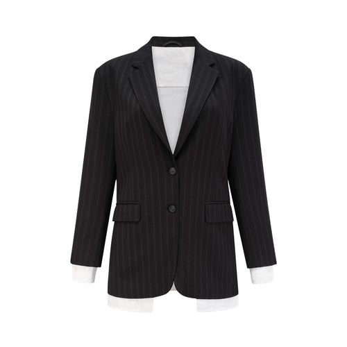 Titania single-breasted pinstripe jacket