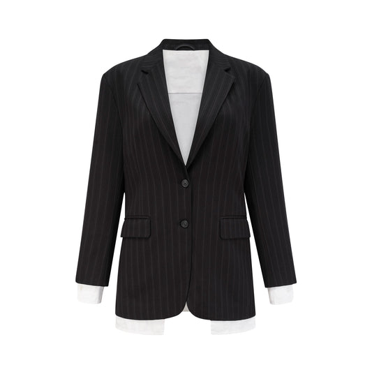 Titania single-breasted pinstripe jacket