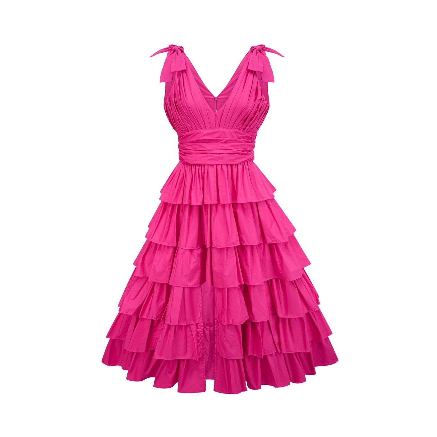 Émilienne tiered ruffled midi dress (US Only)