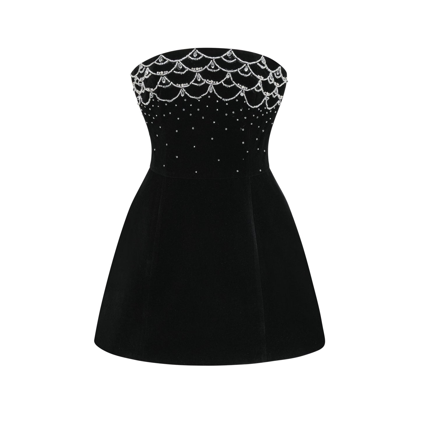 Sandrine crystal-embellished velvet mini dress (US Only)