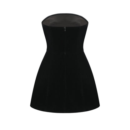 Sandrine crystal-embellished velvet mini dress (US Only)